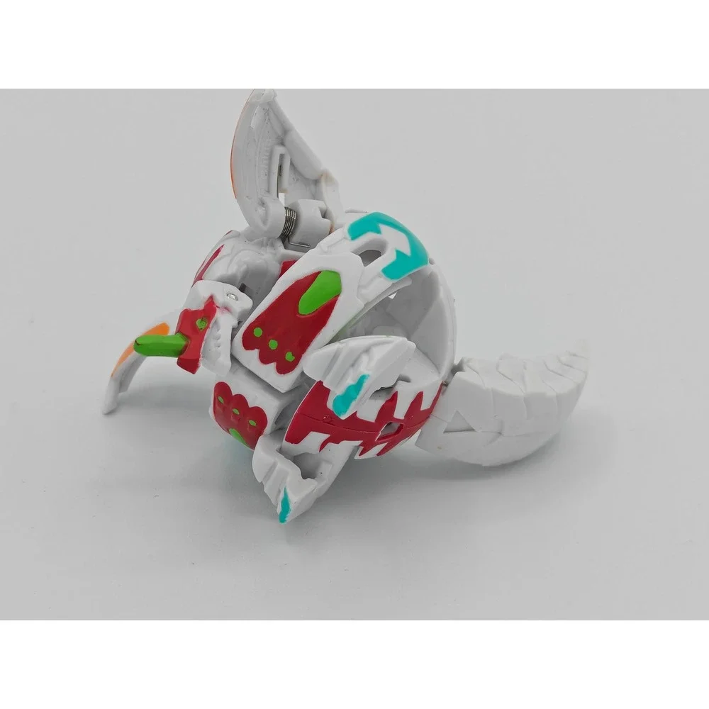 Bakugan Armored Alliance White Red Haos/Pyrus Dragonoid & Tretorous‎ Fusion B600